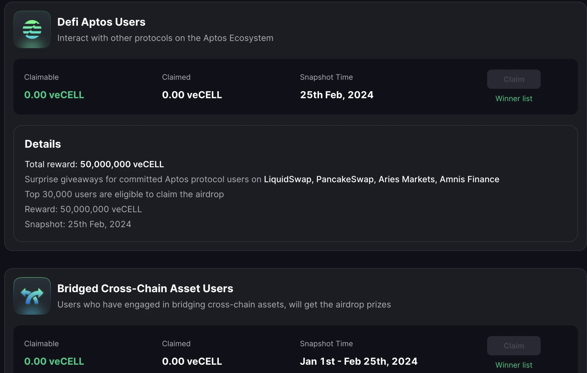 如何一鱼多吃,最大化Aptos生态交互收益?插图8 如何一鱼多吃,最大化Aptos生态交互收益?
