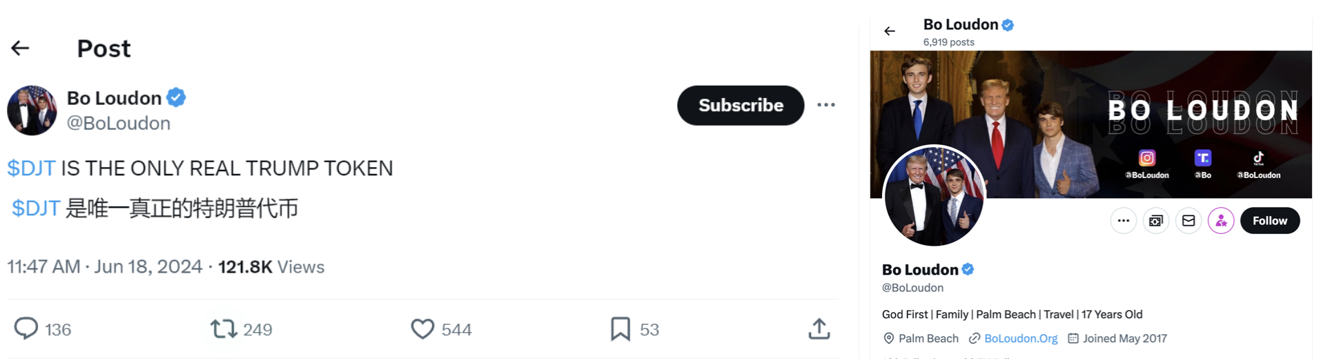市值一度超过TRUMP,DJT到底是不是特朗普发的?插图5 市值一度超过TRUMP,DJT到底是不是特朗普发的?