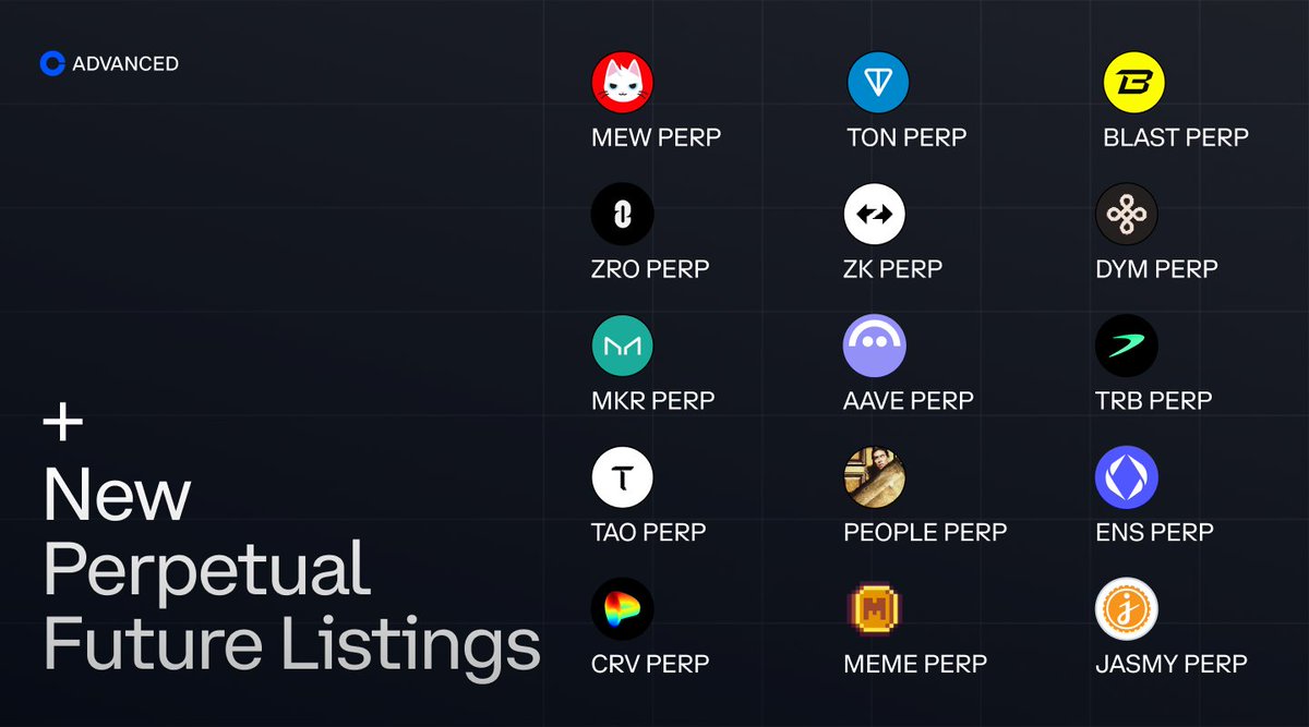 1723223191176681.jpeg 7月Coinbase Advanced新增15个新的永续期货合约,上市合约总数达到70个交易对